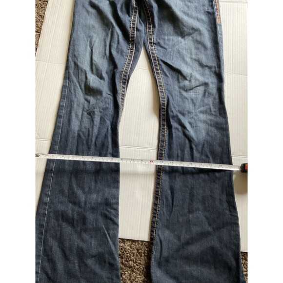 Cruel Loren Straight Flare Legs Jeans - Blue Size: 7XL Stitched Rodeo Cowboy Sty - Picture 10 of 13